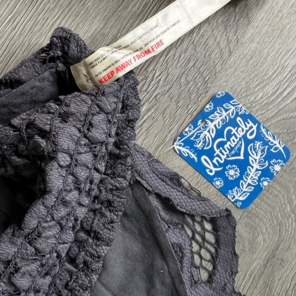 Free People Adella Bralette, Charcoal Gray ,  Sz Medium (NWT) - Picture 5 of 7